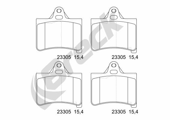 Set placute frana,frana disc 23305 00 702 00 BRECK